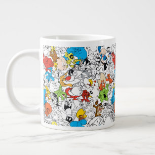LOONEY TUNES™ Color Pop Pattern Large Coffee Mug