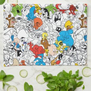 LOONEY TUNES™ Color Pop Pattern Tea Towel