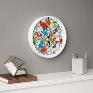 LOONEY TUNES™ Colour Pop Pattern Clock