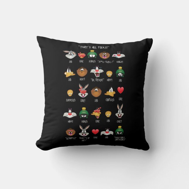LOONEY TUNES™ Emoji Chart Cushion (Front)