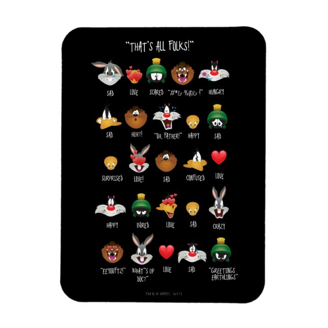 LOONEY TUNES™ Emoji Chart Magnet (Vertical)