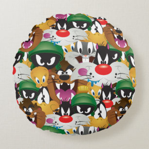 LOONEY TUNES™ Emoji Pattern Round Cushion
