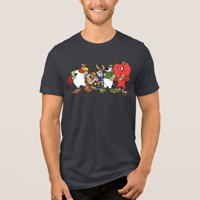 LOONEY TUNES™ Group Rollerblade Picture Tri-Blend Shirt (Front)