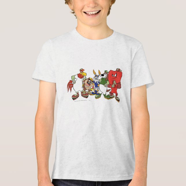 LOONEY TUNES™ Group Rollerblade Picture Tri-Blend Shirt (Front)
