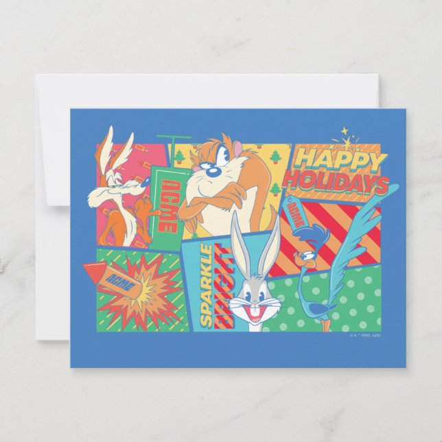 LOONEY TUNES™ | Happy Holidays Pattern Card (Front)