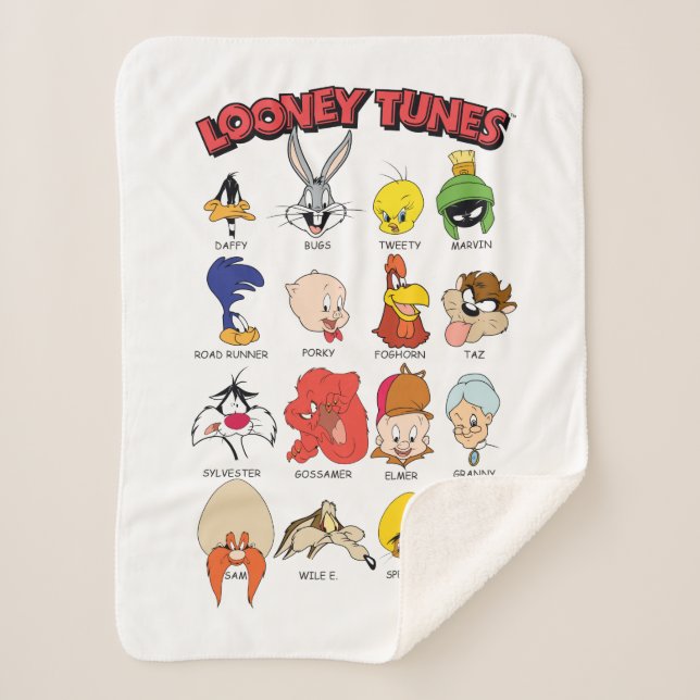 LOONEY TUNES™ Headshots Sherpa Blanket (Front)