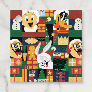 LOONEY TUNES™Holiday Block Pattern Favour Tags