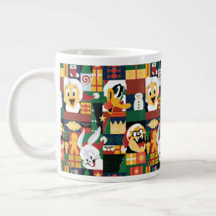 LOONEY TUNES™Holiday Block Pattern Large Coffee Mug
