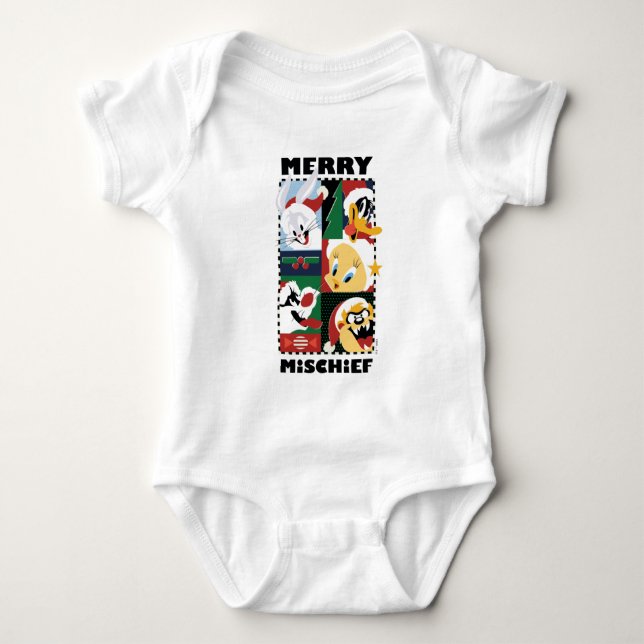 LOONEY TUNES™ Holiday Merry Mischief Baby Bodysuit (Front)