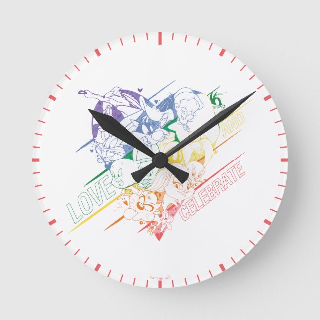 LOONEY TUNES™ - Love and Celebrate Round Clock (Front)