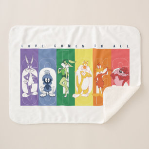 LOONEY TUNES™ - Love Comes In All Colors Sherpa Blanket