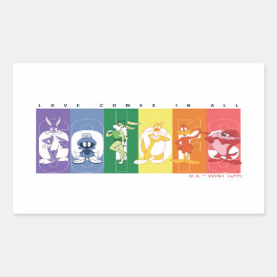 LOONEY TUNES™ - Love Comes In All Colours Rectangular Sticker