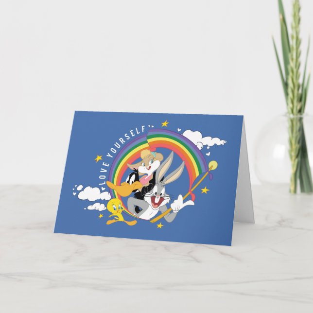 LOONEY TUNES™ - Love Yourself Pride Badge Card (Front)