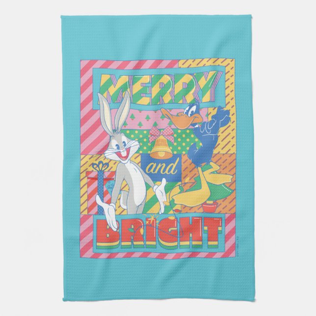 LOONEY TUNES™ | Merry and Bright Christmas Tea Towel (Vertical)