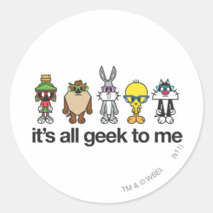 LOONEY TUNES™ Nerds - All Geek To Me Classic Round Sticker