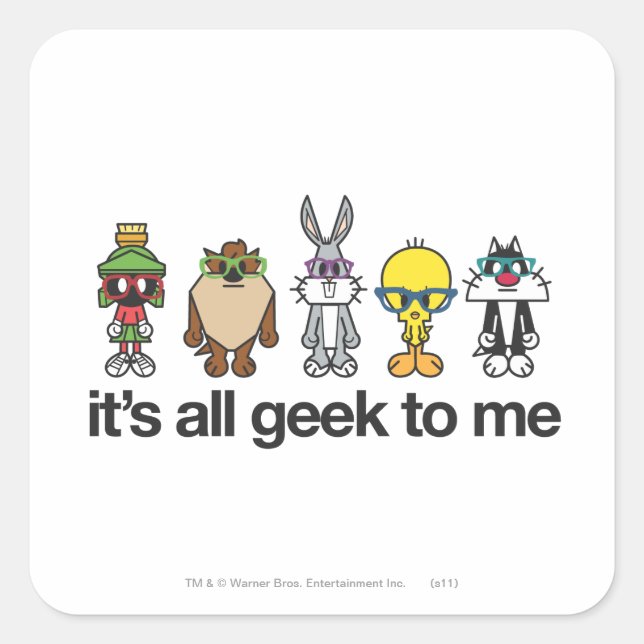 LOONEY TUNES™ Nerds - All Geek To Me Square Sticker (Front)