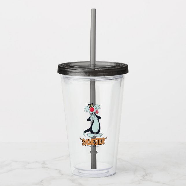 LOONEY TUNES™ Retro Laughs | SYLVESTER™ Acrylic Tumbler (Front)