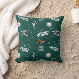 LOONEY TUNES™ Soccer Playbook Pattern Cushion