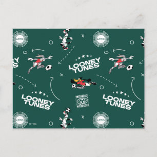 LOONEY TUNES™ Soccer Playbook Pattern Postcard