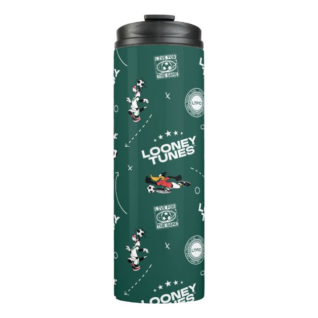 LOONEY TUNES™ Soccer Playbook Pattern Thermal Tumbler (Front)