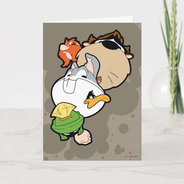 LOONEY TUNES™ Stylised Big Heads Card (Front)