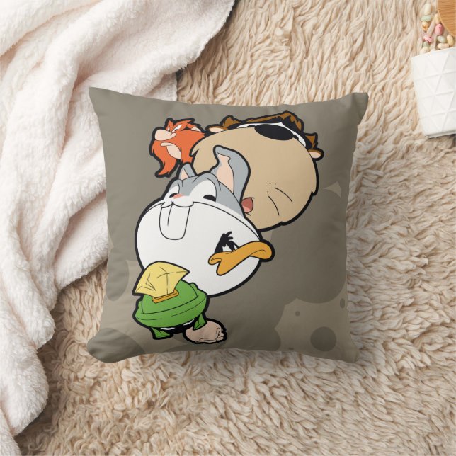 LOONEY TUNES™ Stylised Big Heads Cushion (Blanket)