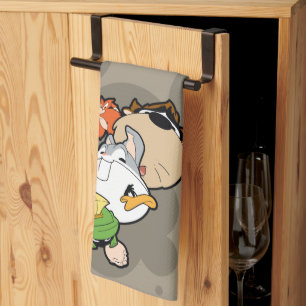 LOONEY TUNES™ Stylised Big Heads Tea Towel