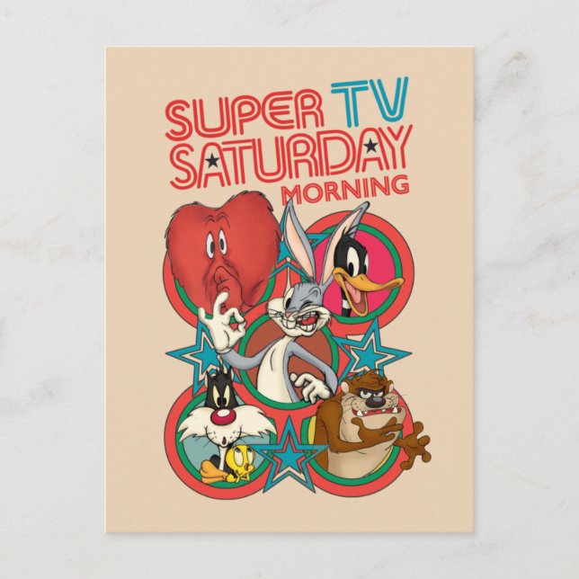 LOONEY TUNES™ | Super TV Saturday Morning Postcard (Front)