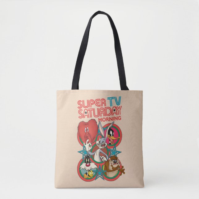 LOONEY TUNES™ | Super TV Saturday Morning Tote Bag (Front)