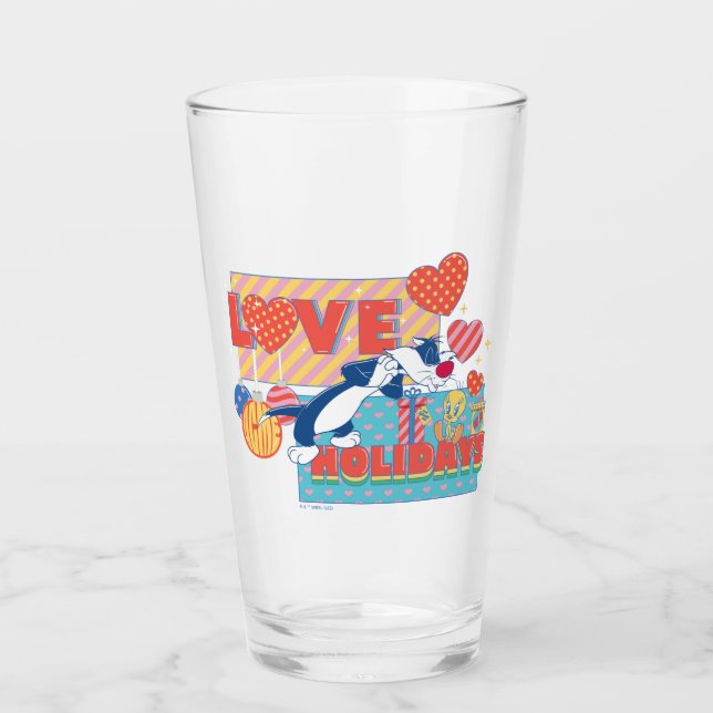 LOONEY TUNES™ | SYLVESTER™ & TWEETY™Love Holidays Glass (Front)