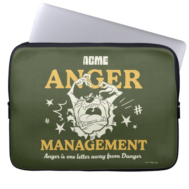 LOONEY TUNES™ |TAZ™ ACME Anger Management Laptop Sleeve (Front)