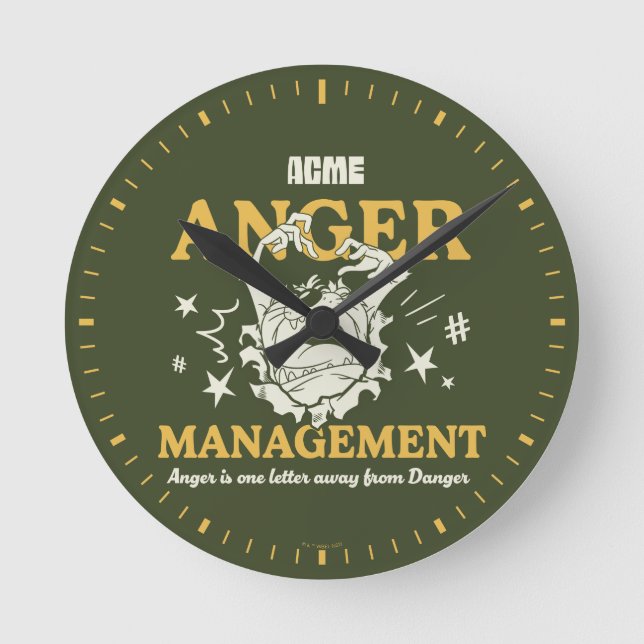 LOONEY TUNES™ |TAZ™ ACME Anger Management Round Clock (Front)