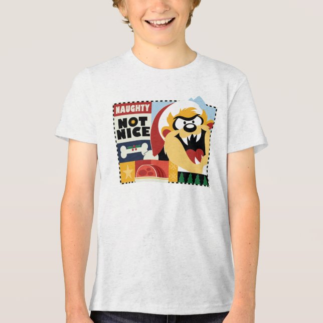 LOONEY TUNES™ TAZ™ Naughty Not Nice Tri-Blend Shirt (Front)