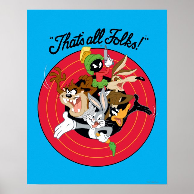 LOONEY TUNES™ "THAT'S ALL FOLKS!™" Bullseye Group Poster (Front)