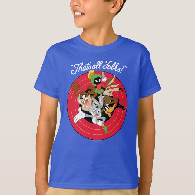 LOONEY TUNES™ "THAT'S ALL FOLKS!™" Bullseye Group T-Shirt (Front)