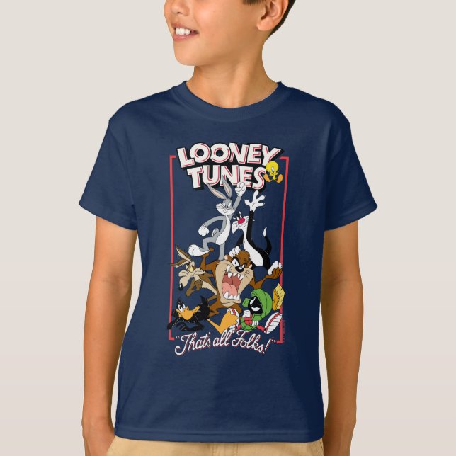 LOONEY TUNES™ "THAT'S ALL FOLKS!™" Group Stack T-Shirt (Front)