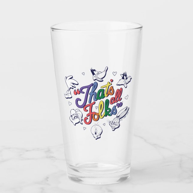 LOONEY TUNES™ - That's All Folks! Pride Badge Glass (Front)