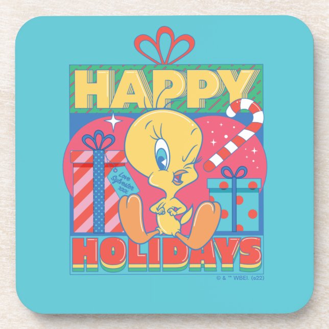 LOONEY TUNES™ | TWEETY™ Happy Holidays Coaster (Front)