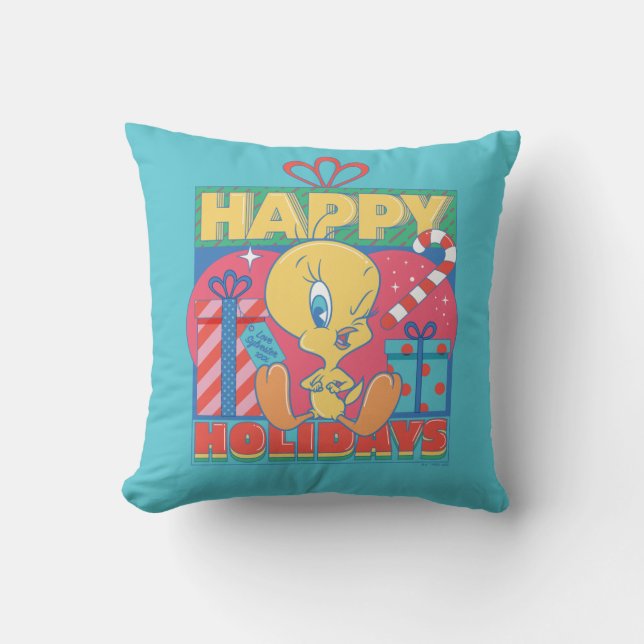 LOONEY TUNES™ | TWEETY™ Happy Holidays Cushion (Front)