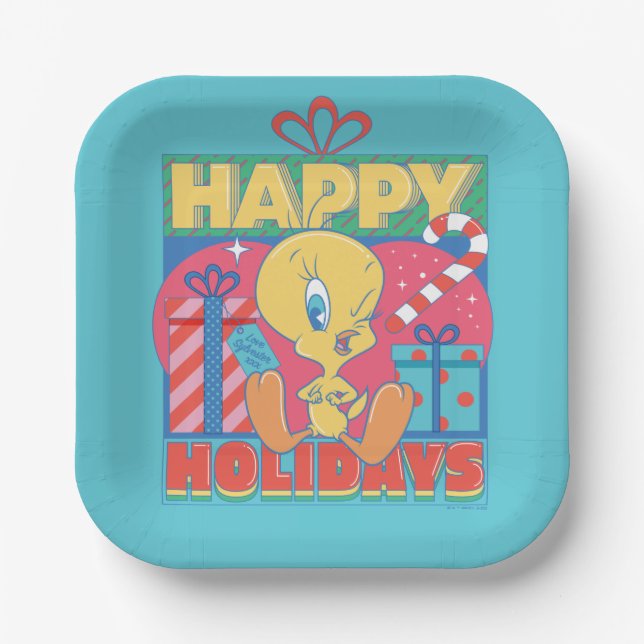 LOONEY TUNES™ | TWEETY™ Happy Holidays Paper Plate (Front)
