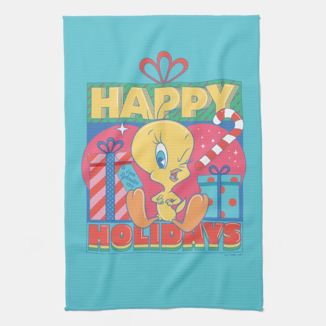 LOONEY TUNES™ | TWEETY™ Happy Holidays Tea Towel (Vertical)
