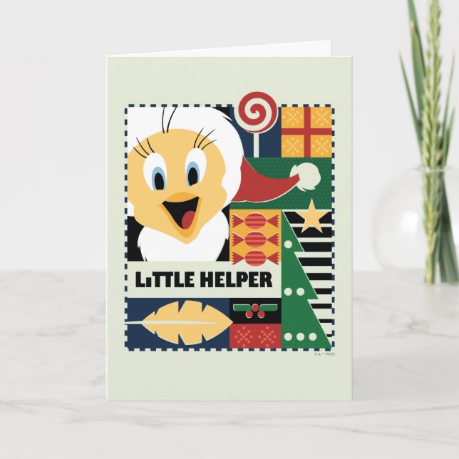 LOONEY TUNES™ TWEETY™ Little Helper Holiday Card (Front)