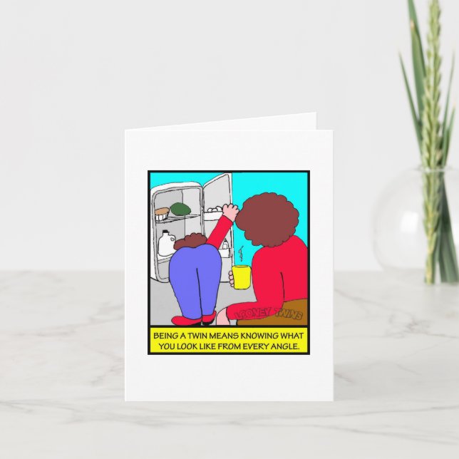 Looney Twins Every Angle Note Card (Front)