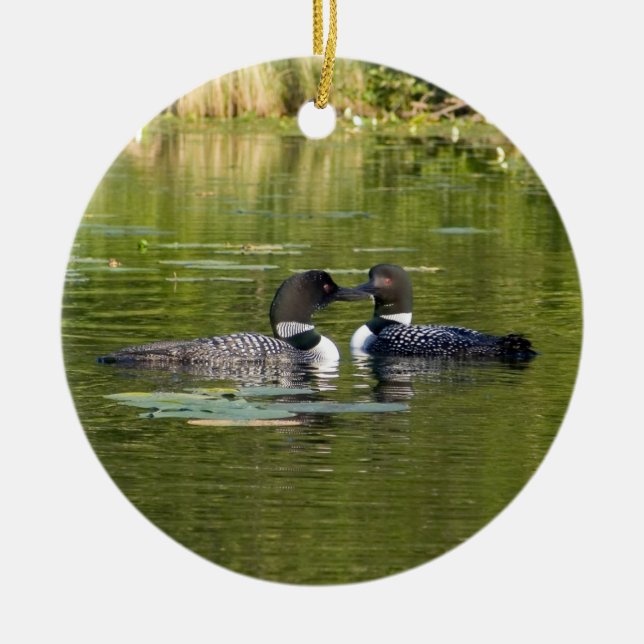 Loons Ceramic Tree Decoration (Front)