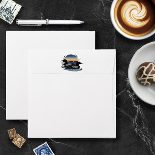 Loons Sunset Blue Envelope