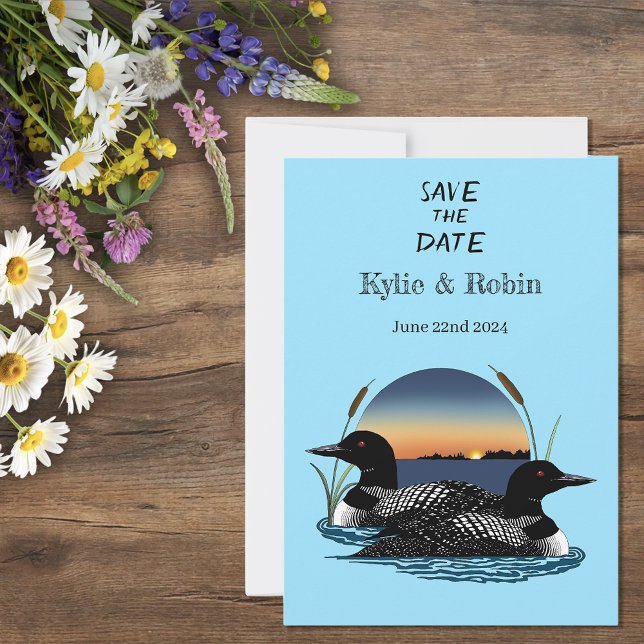 Loons Sunset Blue Save The Date (Creator Uploaded)