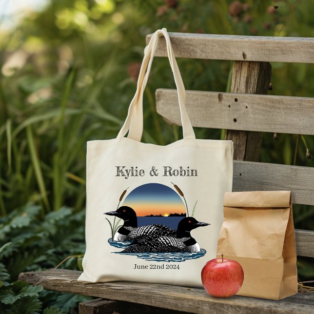 Loons Sunset Blue Tote Bag (Creator Uploaded)