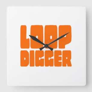LOOP DIGGER SQUARE WALL CLOCK