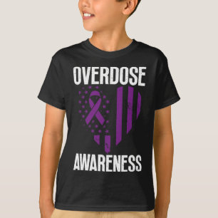 Loop For Drug Addiction Awareness On American Flag T-Shirt