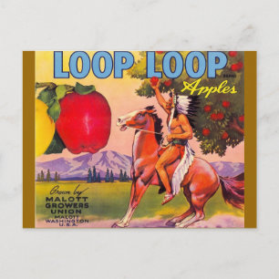 Loop Loop Apples Postcard